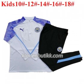 Manchester City 2020-2021 Barn Trenings Collegegenser Set M001